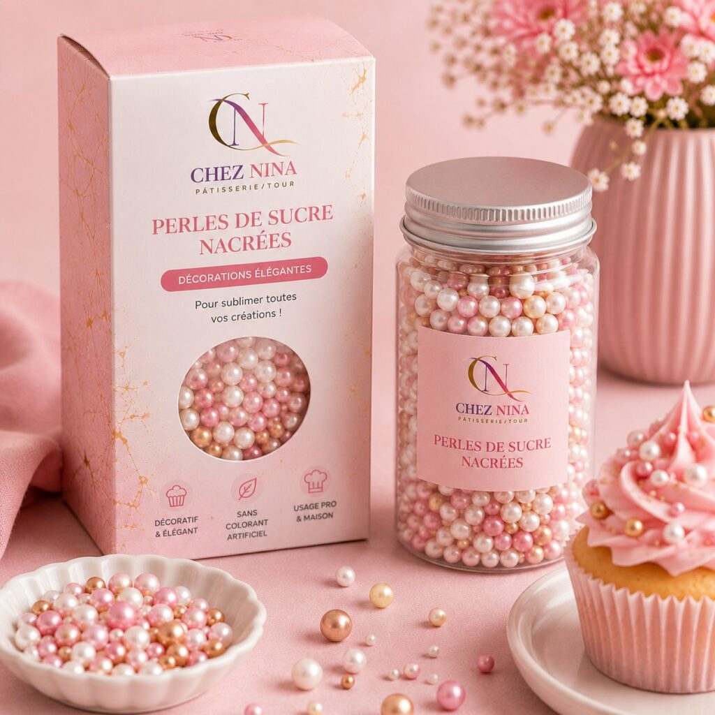 Perles de sucre nacrees